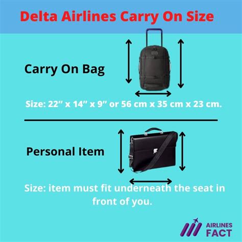 delta personal item size requirements